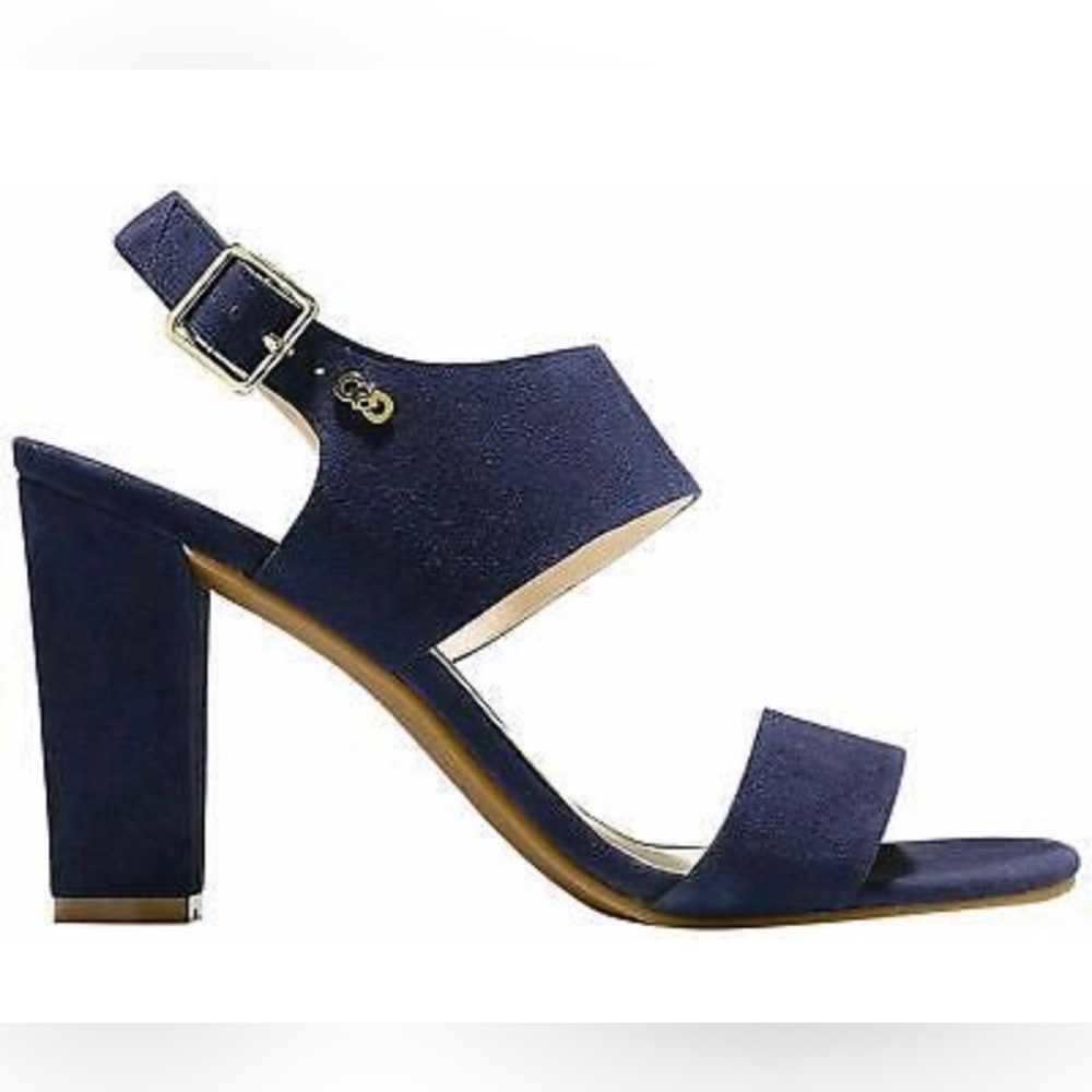 Cole Haan Octavia block heel suede sandal Marine blue - Picture 3 of 14
